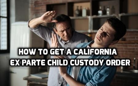 california ex parte child custody order