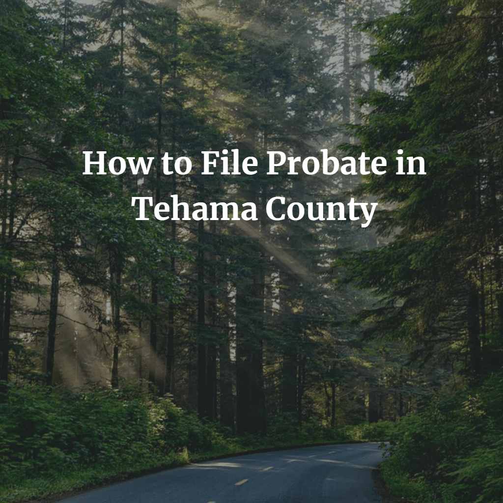 How to File Probate in Tehama County