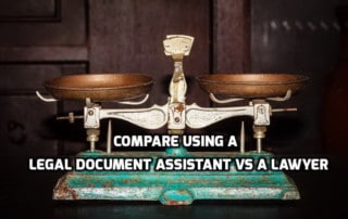 compare using legal document preparer vs hiring a lawyer