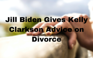 Stock photo with text: "Jill Biden Gives Kelly Clarkson Advice on Divorce"