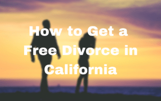 Stock image with text: "How to Get a Free Divorce in California"
